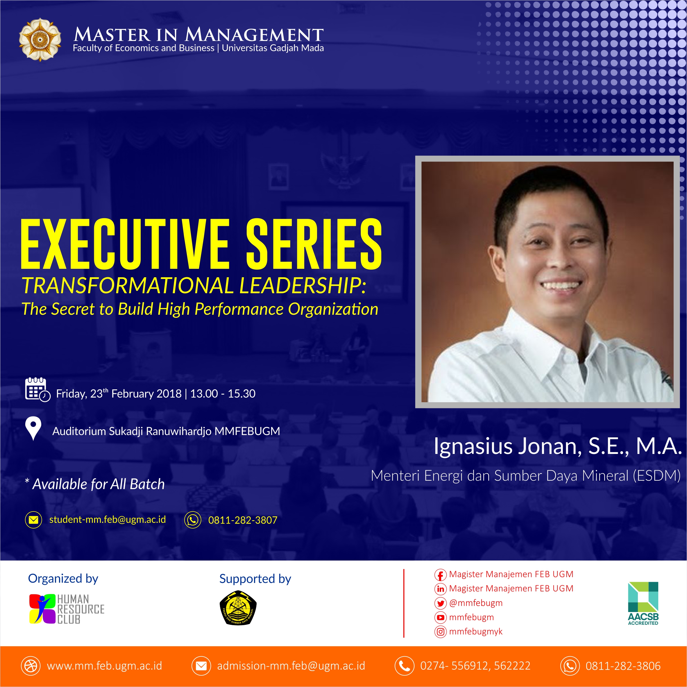 Executive Series: Transformational Leadership (Ignasius Jonan, SE., M.A ...